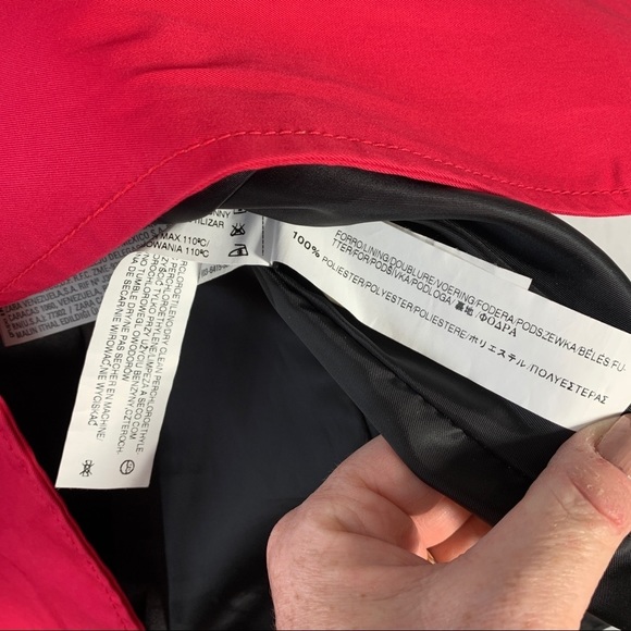 Zara Woman Cranberry Double Breasted Trench Coat - Picture 7 of 14